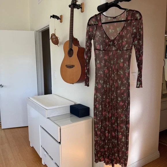 Betsy Rose Sleeve Maxi Corset Dress Lingerie size medium - Picture 3 of 8